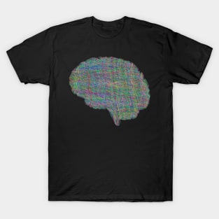 rainbow abstract neurodivergent anxiety brain T-Shirt